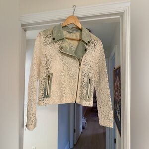 Adore Lace Moto Jacket / size small